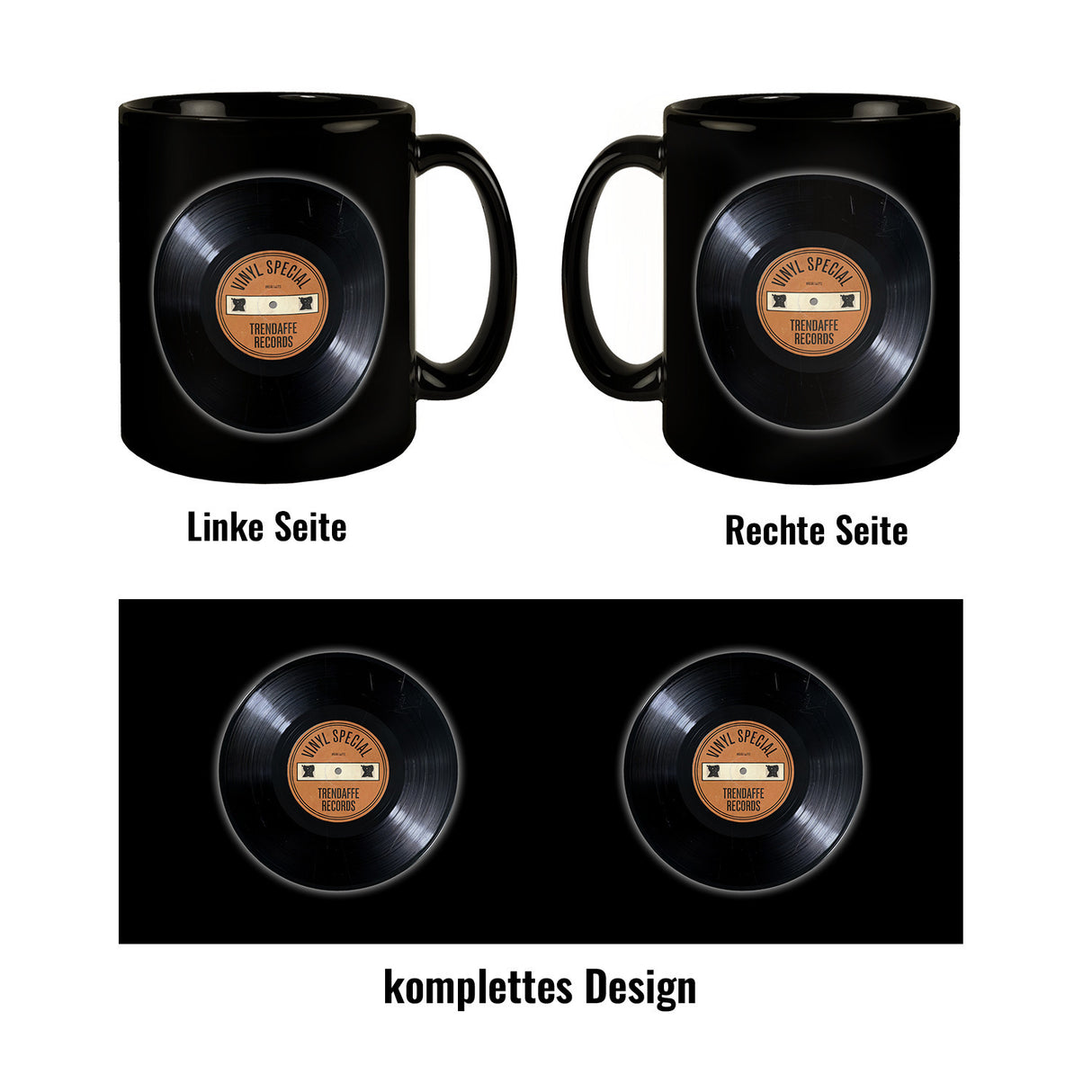 Schallplatte Retro-Label Vinyl Special Tasse