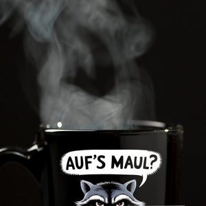 Waschbär mit Boxhandschuhen - Aufs Maul Tasse