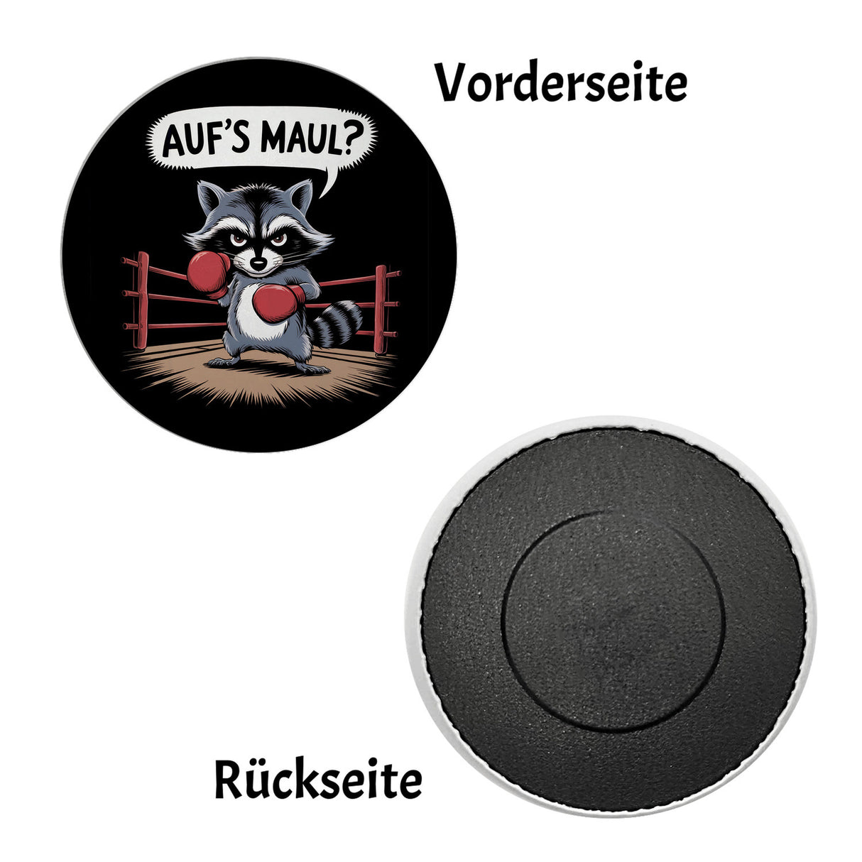 Waschbär mit Boxhandschuhen - Aufs Maul Magnet