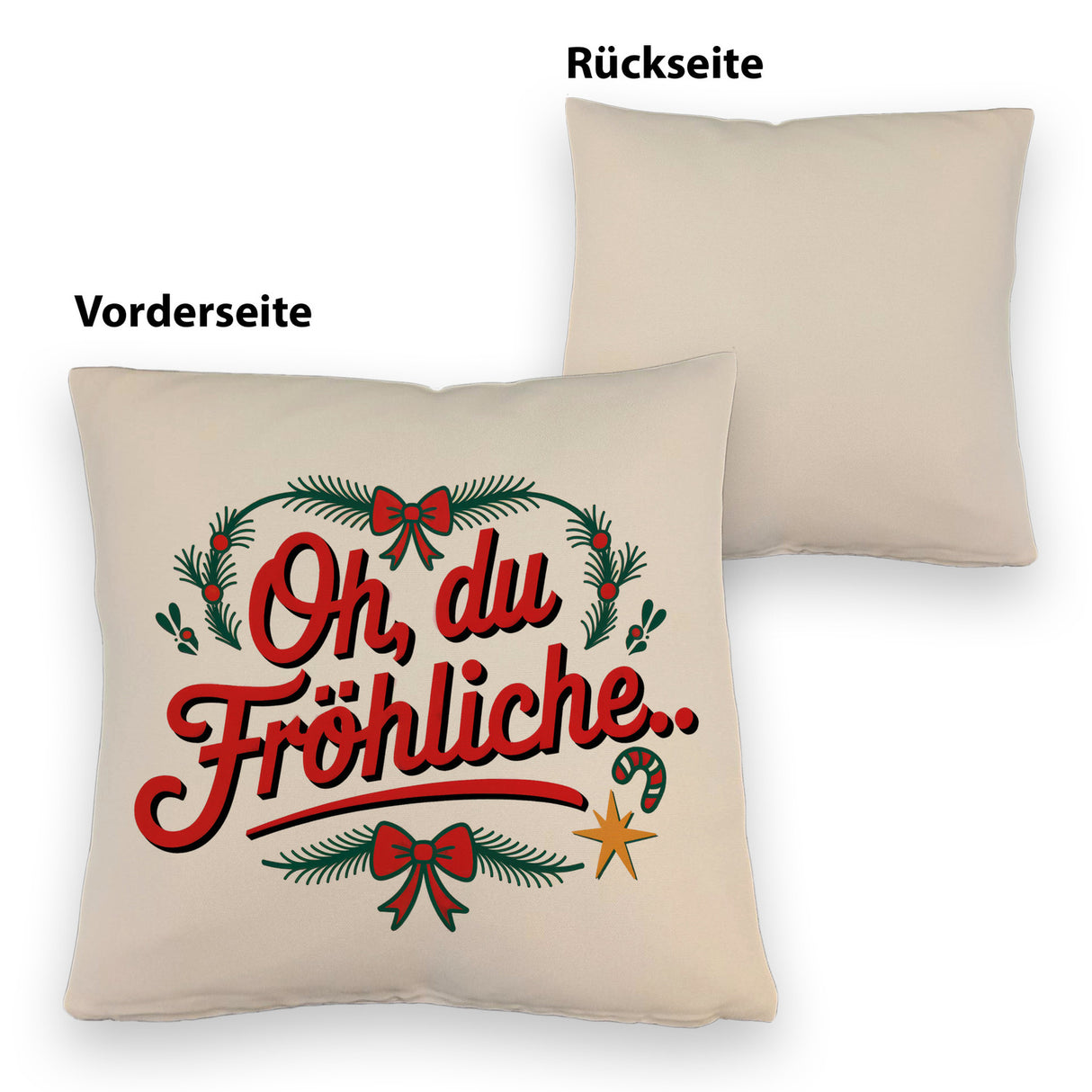 Festliches Kissen - Oh du Fröhliche…