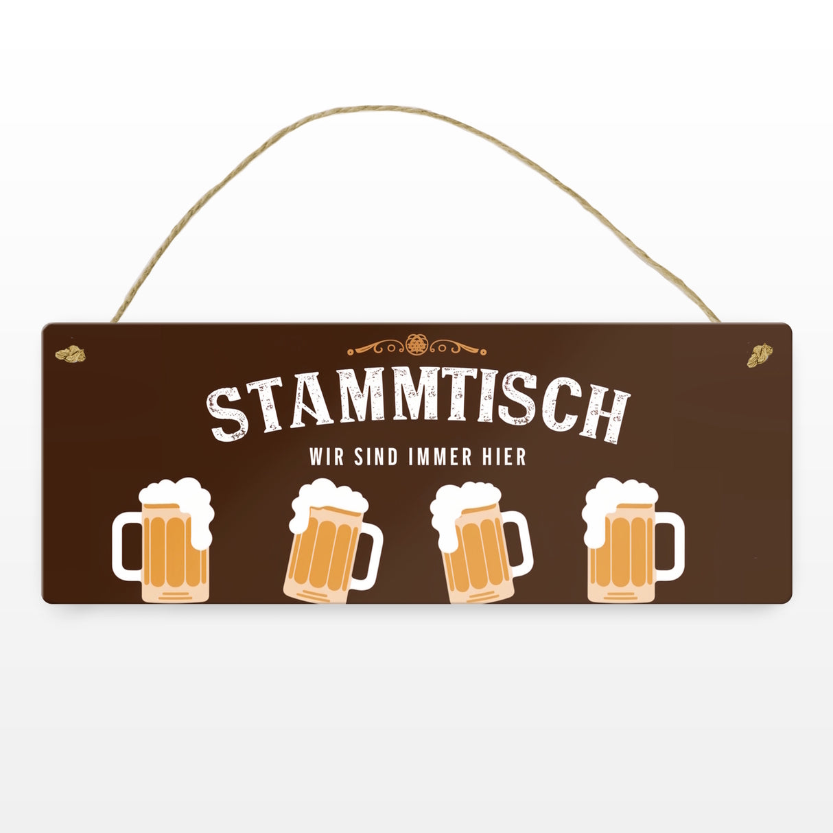 Stammtisch Metallschild - Wir sind immer hier