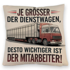 Lastwagen mit Anhänger - Wichtiger Mitarbeiter Kissen