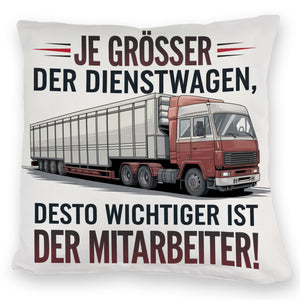 Lastwagen mit Anhänger - Wichtiger Mitarbeiter Kissen