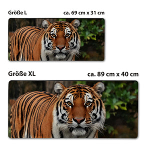 Tiger Schreibtischunterlage 69x31cm XXL Mauspad - Wildes Design für Ihr Büro