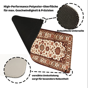 Orientalischer Teppich Schreibtischunterlage 69x31cm XXL Mauspad - Stilvolle und Funktionale Bürodekoration