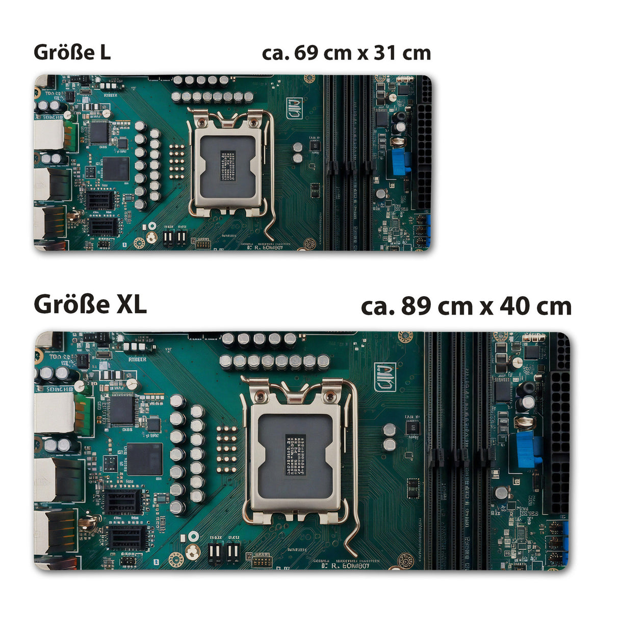 Motherboard Schreibtischunterlage 69x31cm XXL Mauspad - Technologisches Design für Ihren Arbeitsplatz