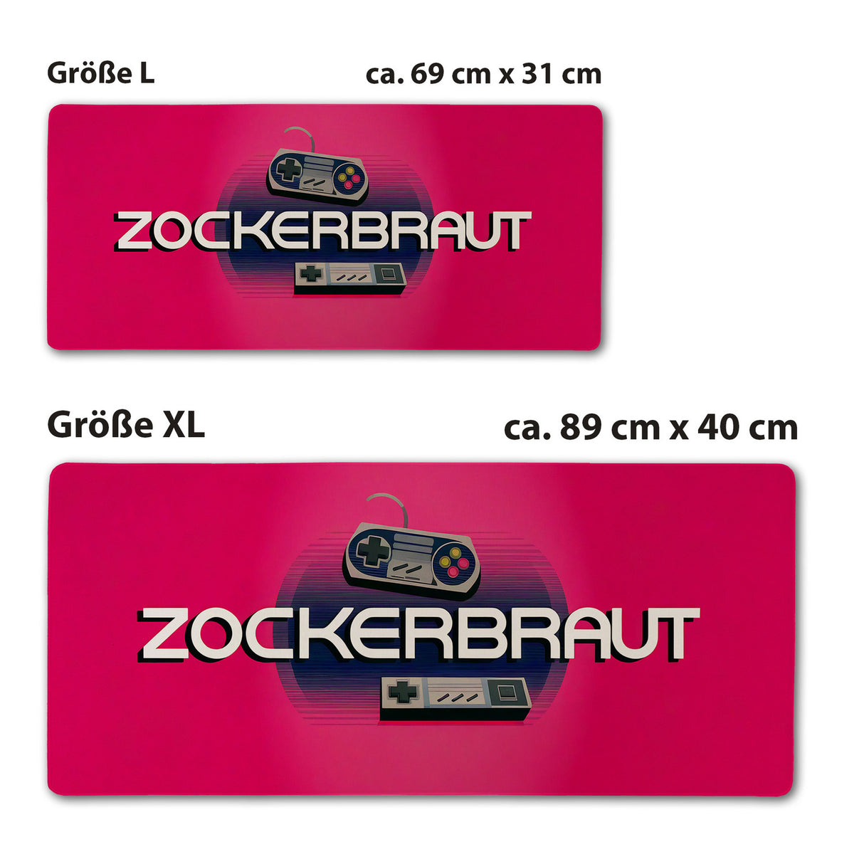 Zockerbraut Schreibtischunterlage 69x31cm XXL Mauspad