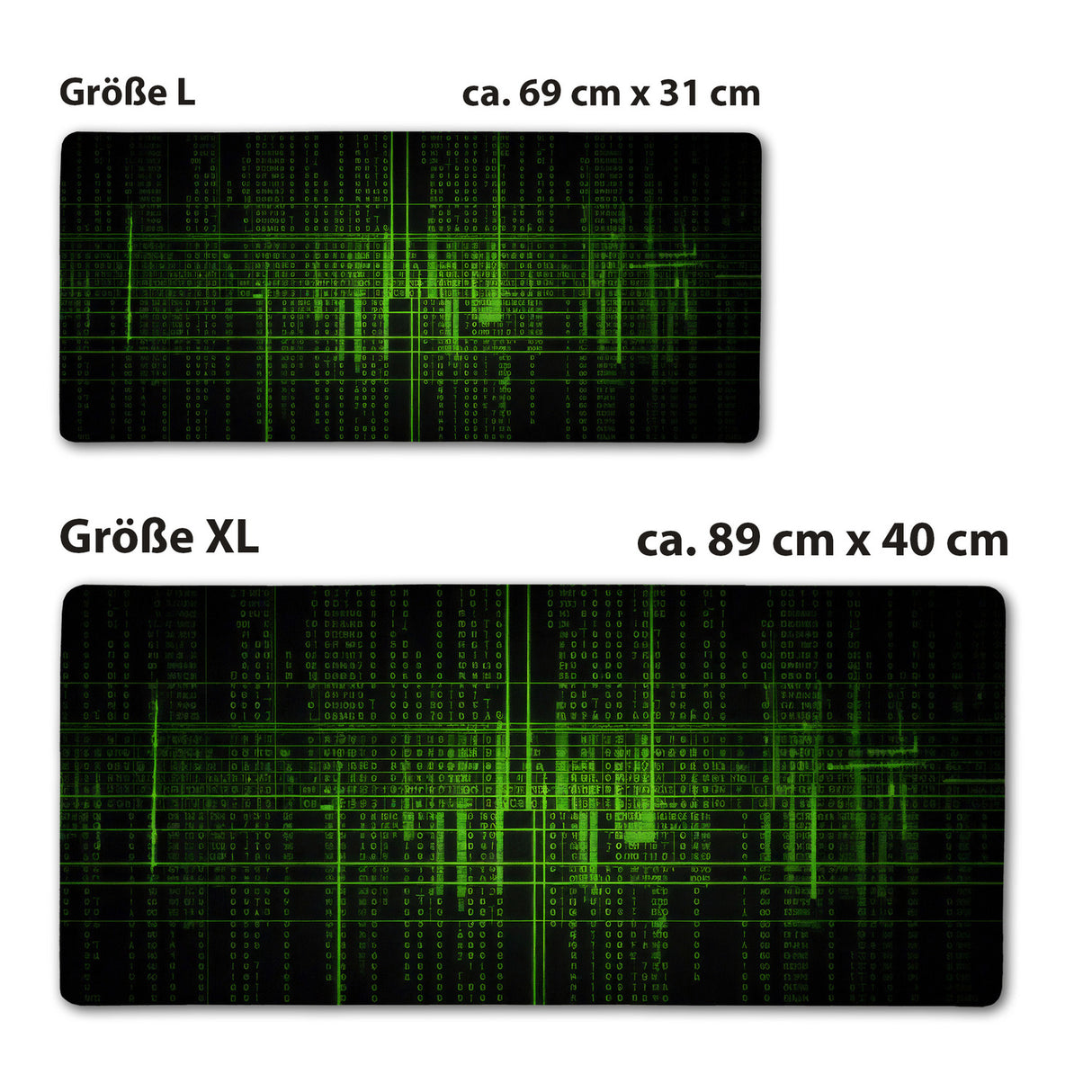 Matrix-Code Schreibtischunterlage 69x31cm XXL Mauspad - Futuristisches Design für Ihr Büro