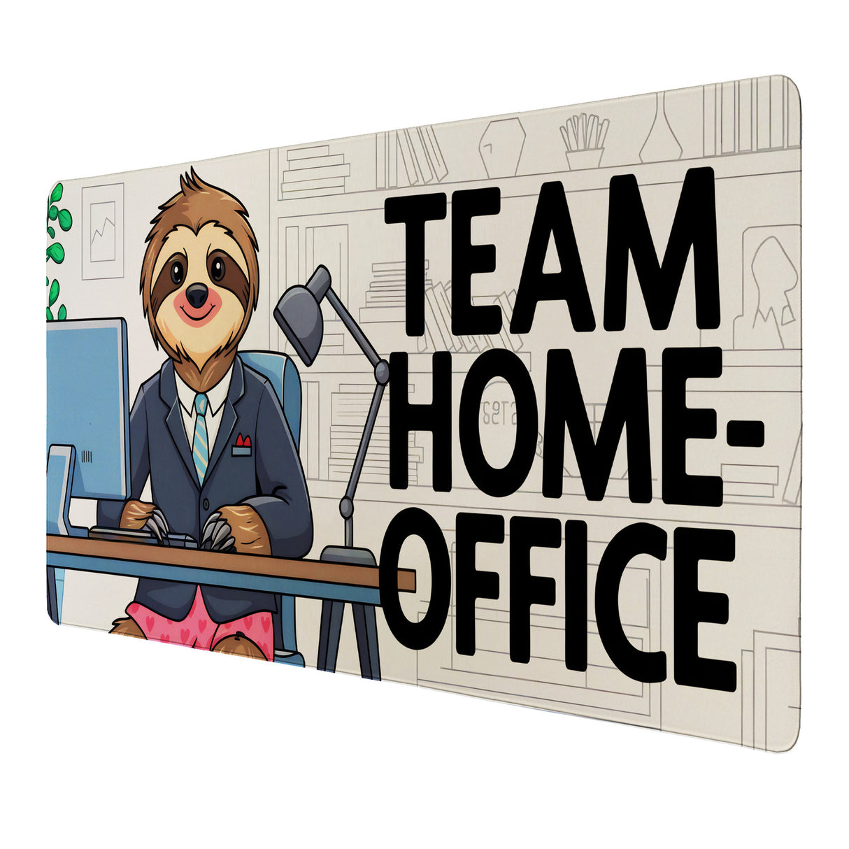 Faultier Team Homeoffice Schreibtischunterlage 69x31cm XXL Mauspad