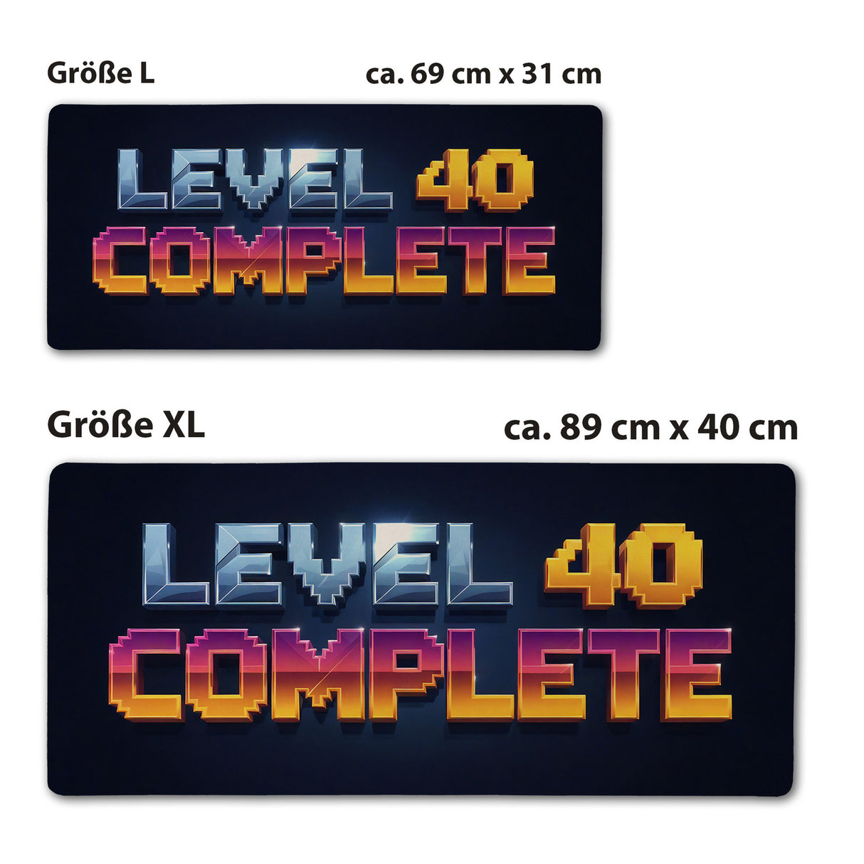 LEVEL 40 COMPLETE Schreibtischunterlage 69x31cm XXL Mauspad