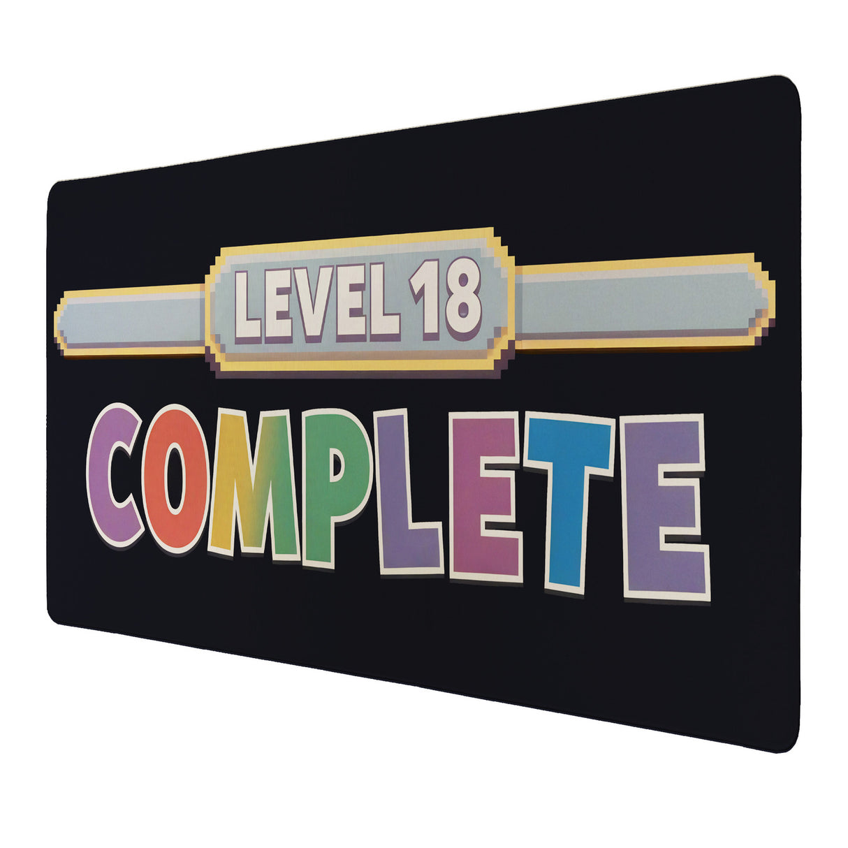 LEVEL 18 COMPLETE Pixel-Rahmen Schreibtischunterlage 69x31cm XXL Mauspad