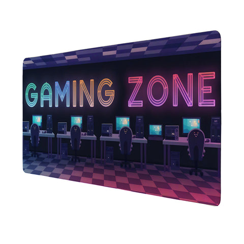 GAMING ZONE Schreibtischunterlage 69x31cm XXL Mauspad mit Gaming-Stationen