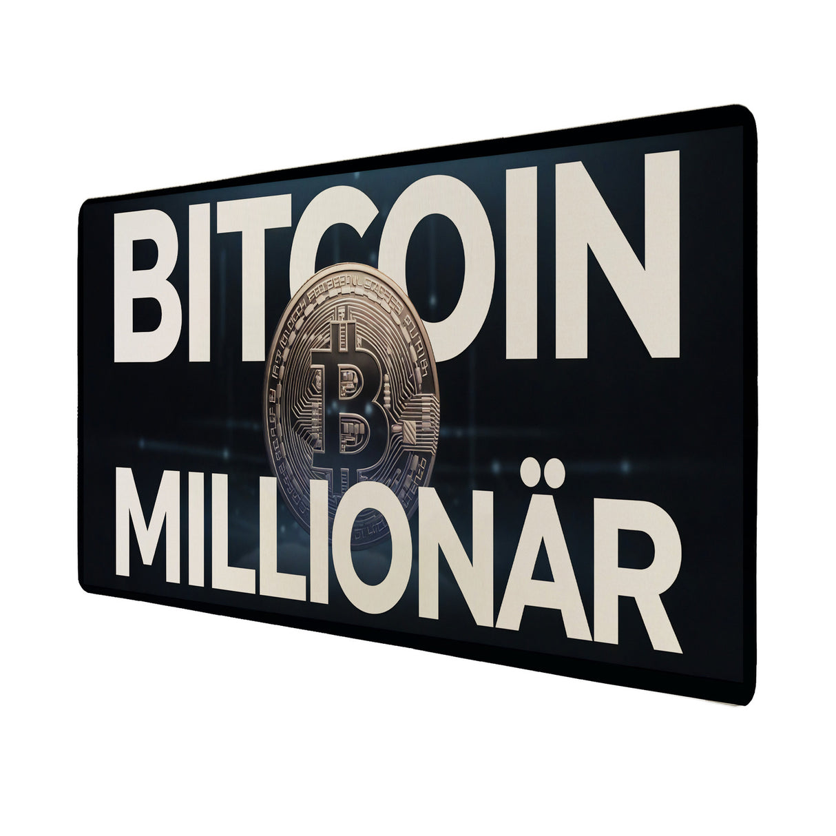 Bitcoin-Symbol Bitcoin Millionär Schreibtischunterlage 69x31cm XXL Mauspad