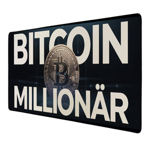 Bitcoin-Symbol Bitcoin Millionär Schreibtischunterlage 69x31cm XXL Mauspad