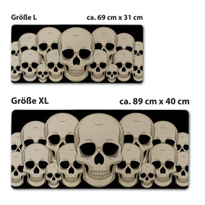 Totenköpfe Schreibtischunterlage 69x31cm XXL Mauspad - Gothic Design