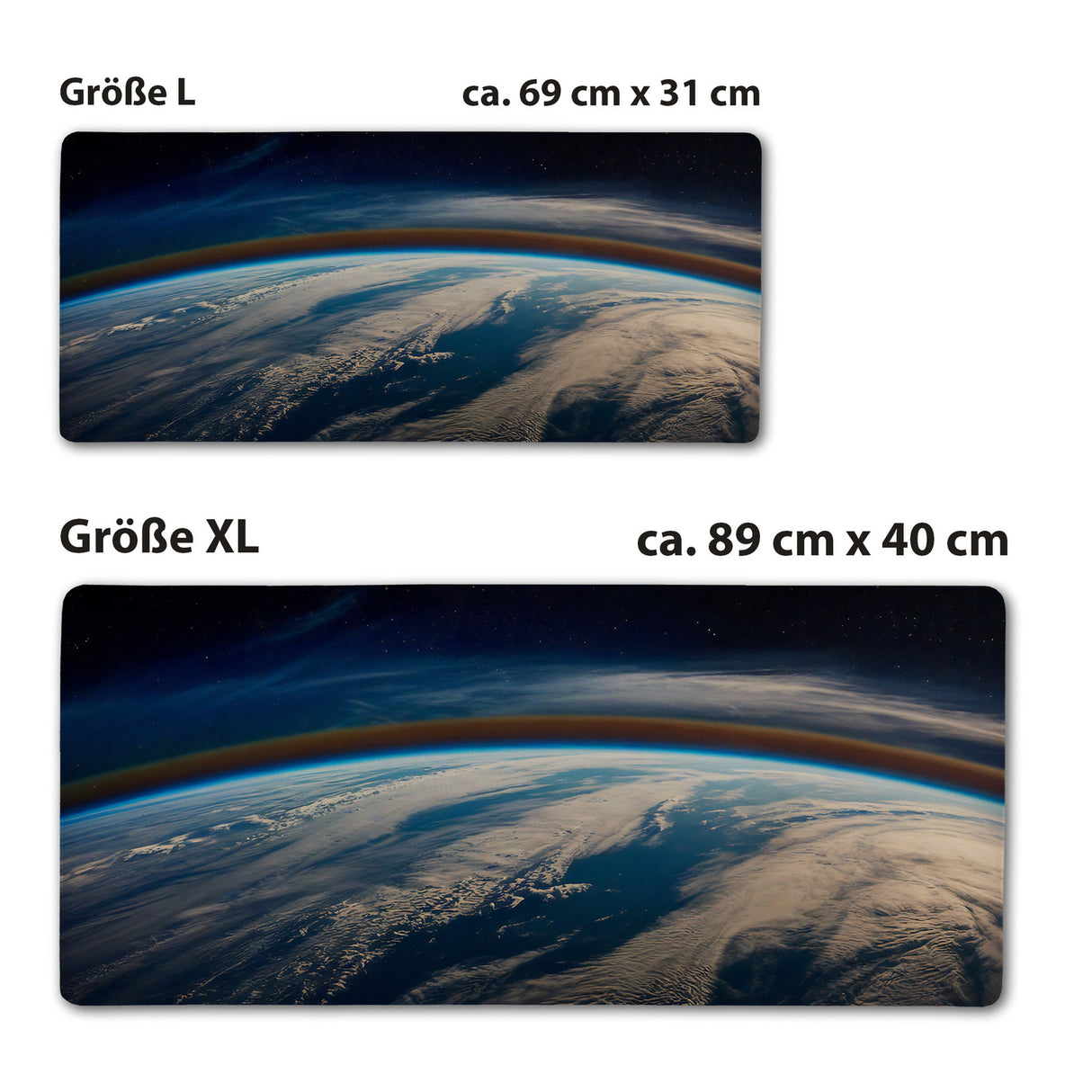 Erdatmosphäre Weltraum Schreibtischunterlage 69x31cm XXL Mauspad - Kosmische Perspektive für Ihr Büro