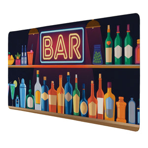 Regal mit Flaschen - BAR Schreibtischunterlage 69x31cm XXL Mauspad