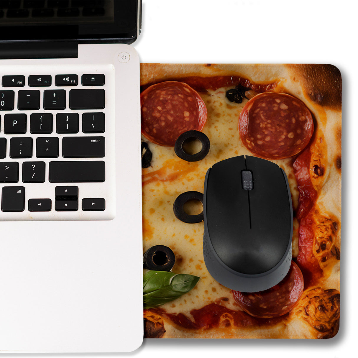 Pizza Schreibtischunterlage 69x31cm XXL Mauspad - schmackhafte Bürodekoration