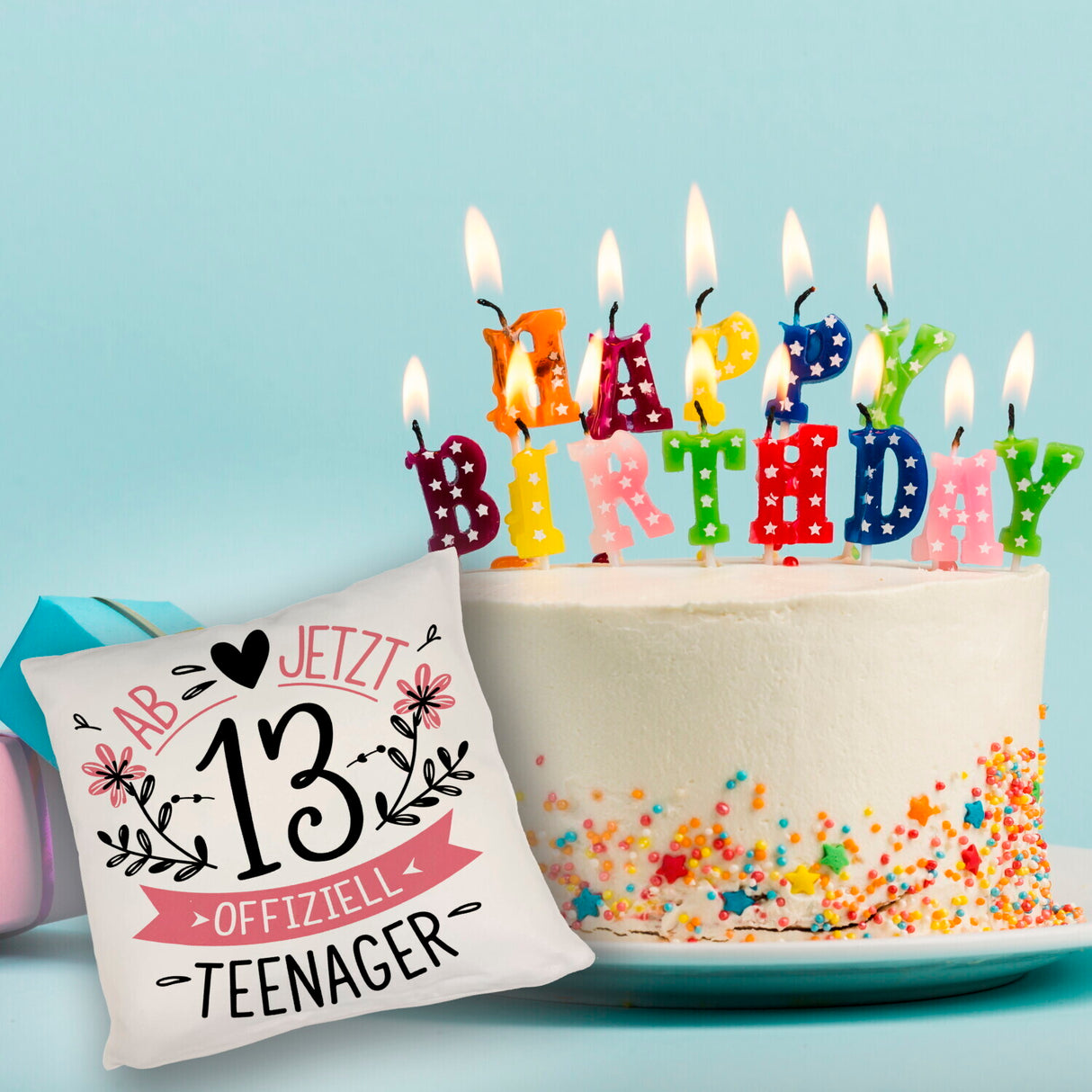 Ab jetzt offiziell Teenager Kissen zum 13. Geburtstag