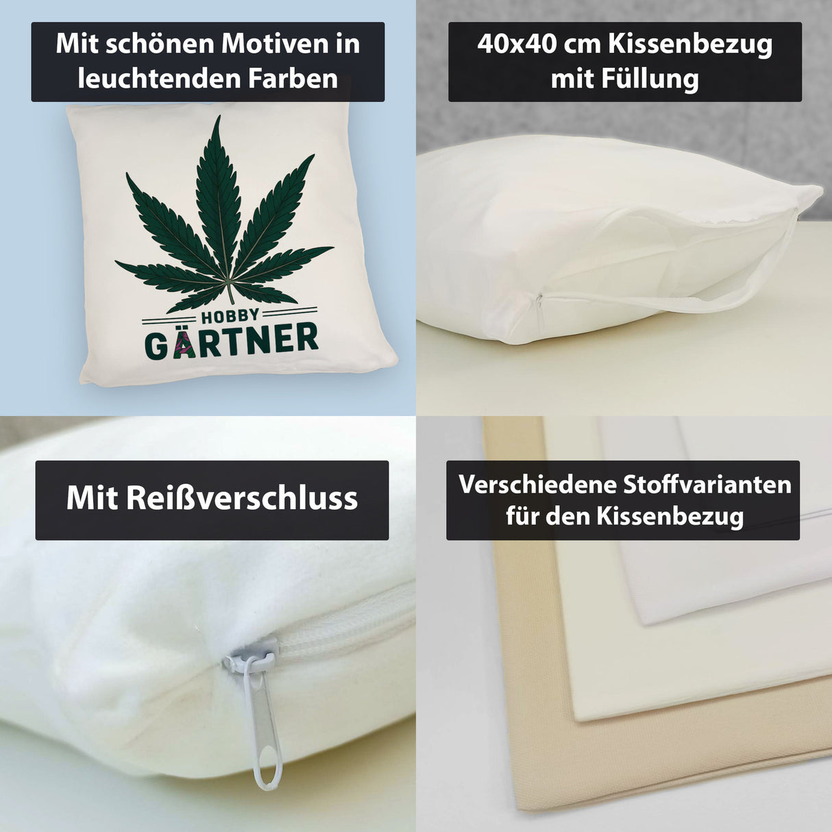 Cannabisblatt Hobby Gärtner Kissen