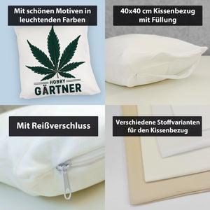 Cannabisblatt Hobby Gärtner Kissen