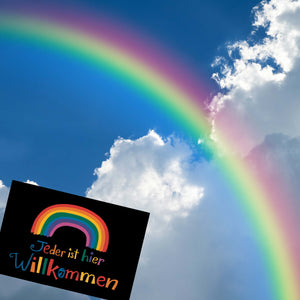 Jeder ist hier Willkommen Regenbogen Souvenir Souvenir Magnet