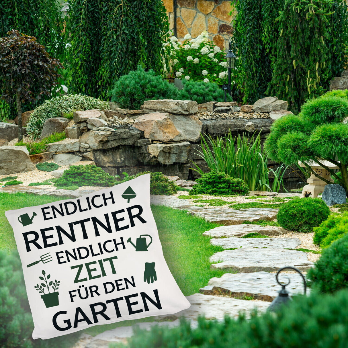 Endlich Rentner - ZEIT FÜR DEN GARTEN Kissen