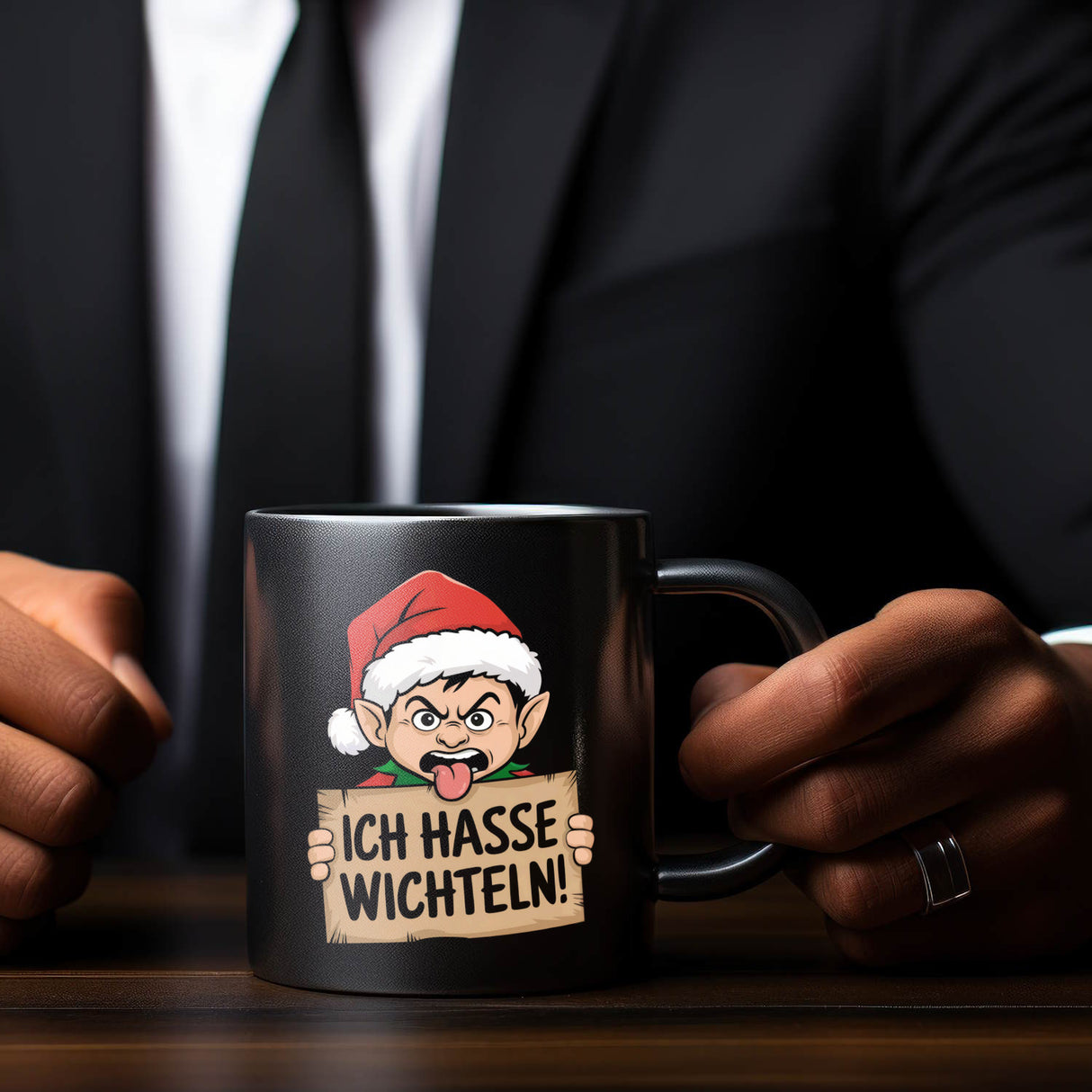 Weihnachtswichtel Ich hasse Wichteln Tasse