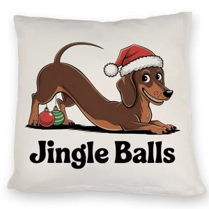 Dackel Weihnachten Jingle Balls Kissen