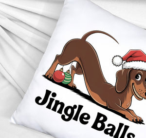 Dackel Weihnachten Jingle Balls Kissen