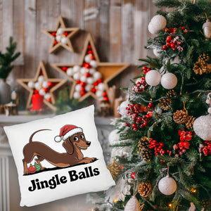 Dackel Weihnachten Jingle Balls Kissen