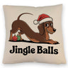 Dackel Weihnachten Jingle Balls Kissen