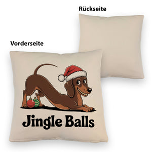 Dackel Weihnachten Jingle Balls Kissen