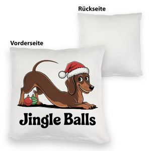 Dackel Weihnachten Jingle Balls Kissen