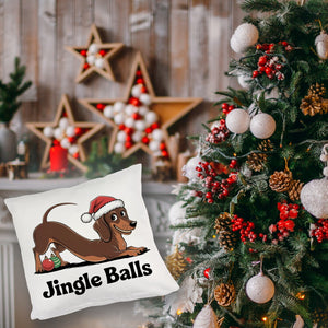 Dackel Weihnachten Jingle Balls Kissen