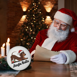 Dackel mit Weihnachtsmütze - Jingle Balls Magnet