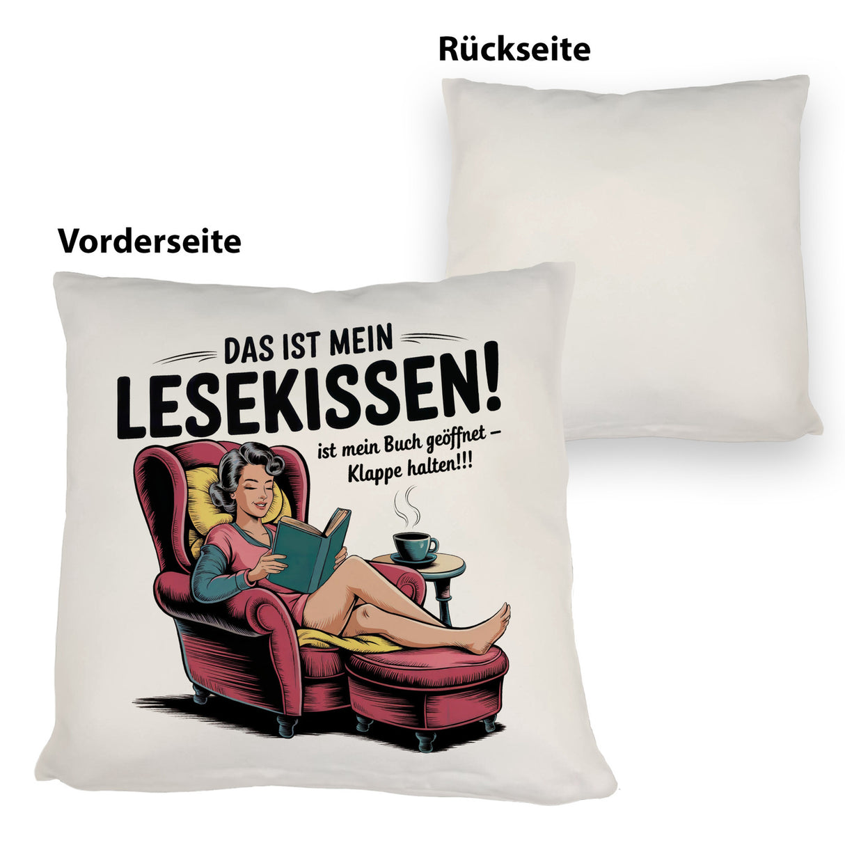 LeseKissen - Buch auf Klappe zu Kissen