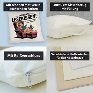 LeseKissen - Buch auf Klappe zu Kissen