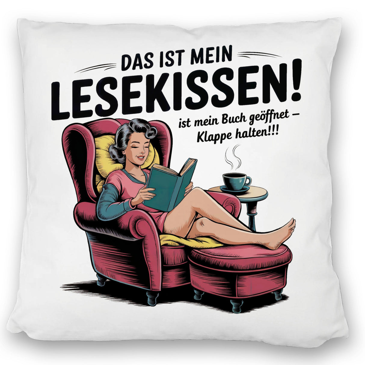 LeseKissen - Buch auf Klappe zu Kissen