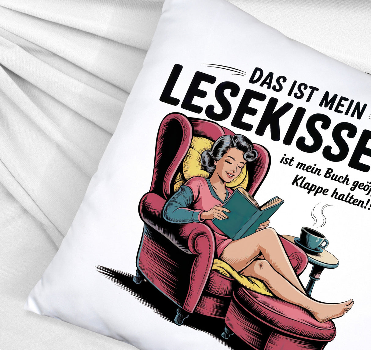 LeseKissen - Buch auf Klappe zu Kissen