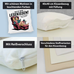 LeseKissen - Buch auf Klappe zu Kissen