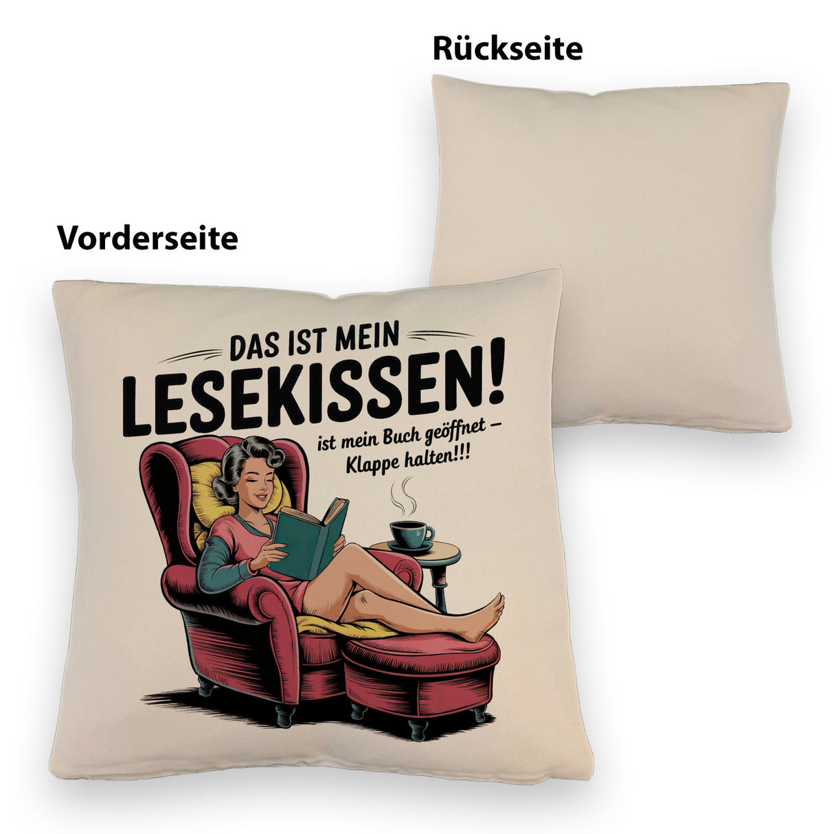 LeseKissen - Buch auf Klappe zu Kissen