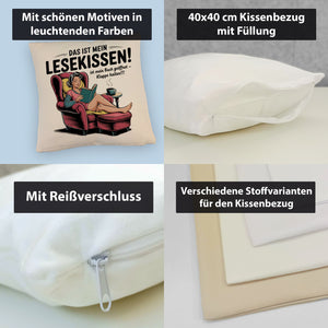 LeseKissen - Buch auf Klappe zu Kissen