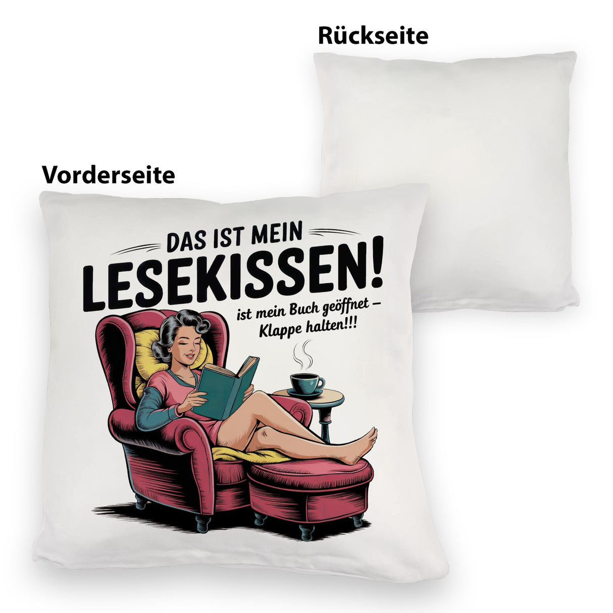 LeseKissen - Buch auf Klappe zu Kissen