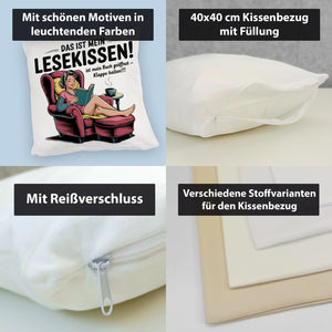 LeseKissen - Buch auf Klappe zu Kissen