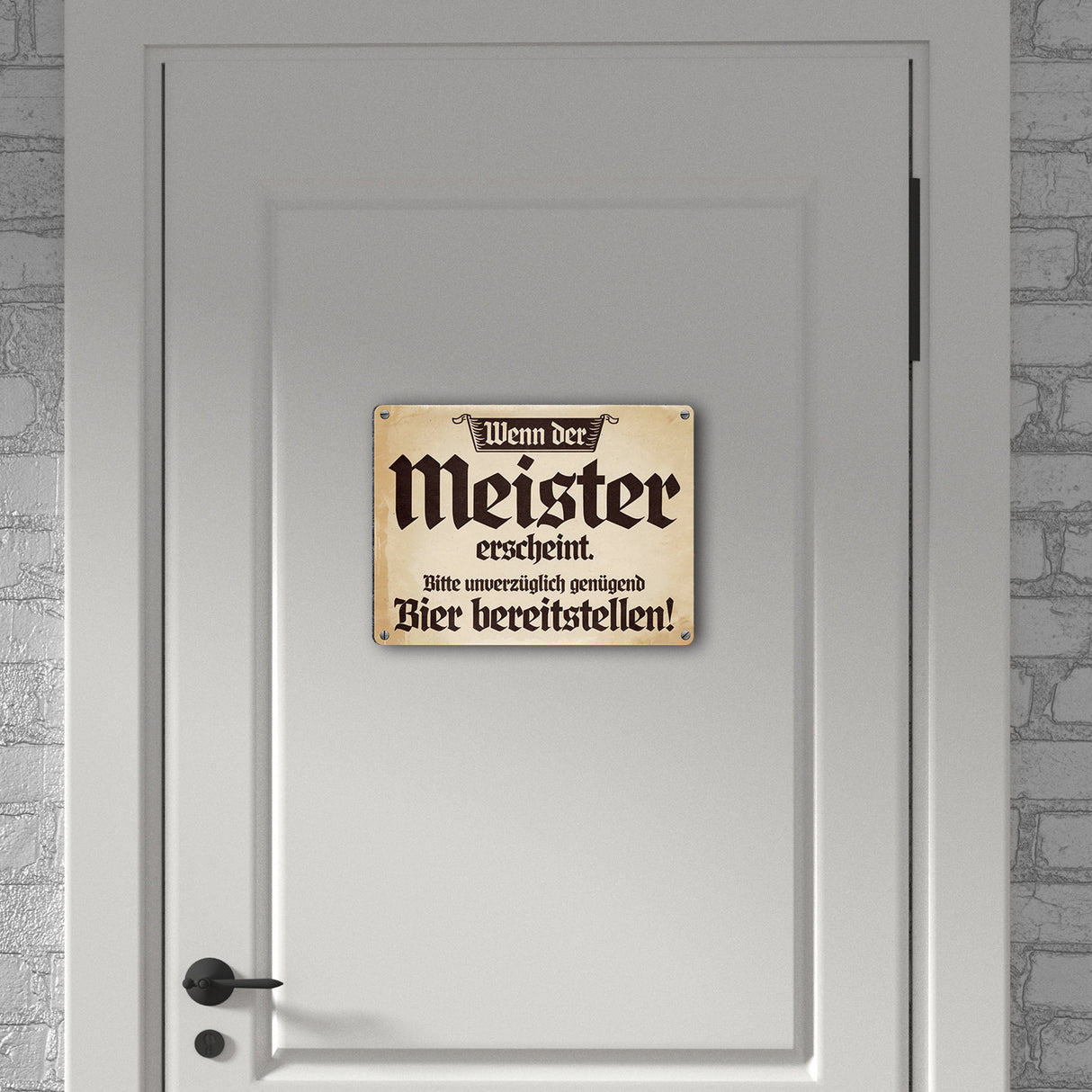 Bier Meister Vintage-Stil Metallschild in 15x20 cm