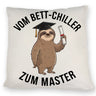 Cartoon-Faultier mit Doktorhut - Vom Bett-Chiller zum Master Kissen