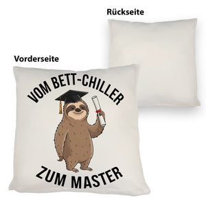 Cartoon-Faultier mit Doktorhut - Vom Bett-Chiller zum Master Kissen