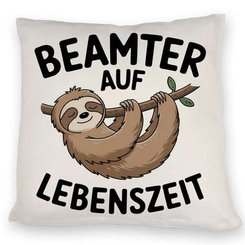 Faultier an Ast - Beamter auf Lebenszeit Kissen