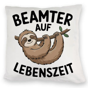 Faultier an Ast - Beamter auf Lebenszeit Kissen